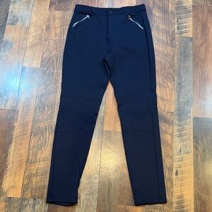 Ladies Navy Slim Stretch Pants with Zip Pockets 6 (BK5)